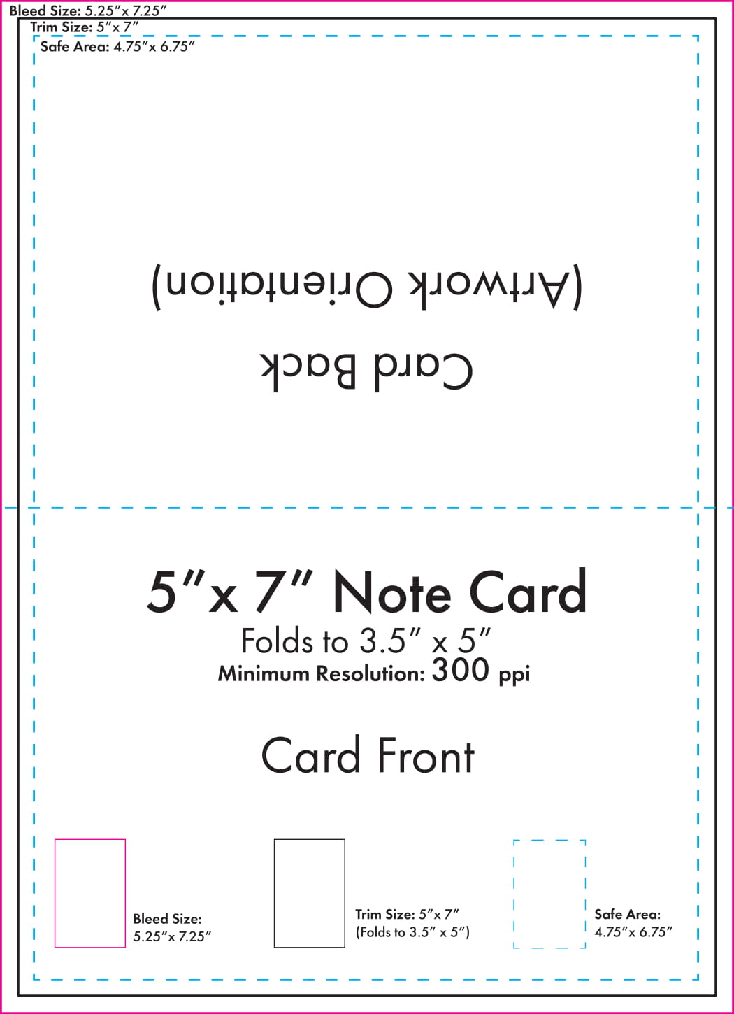 5 x 7 Note Card Template - U.S. Press