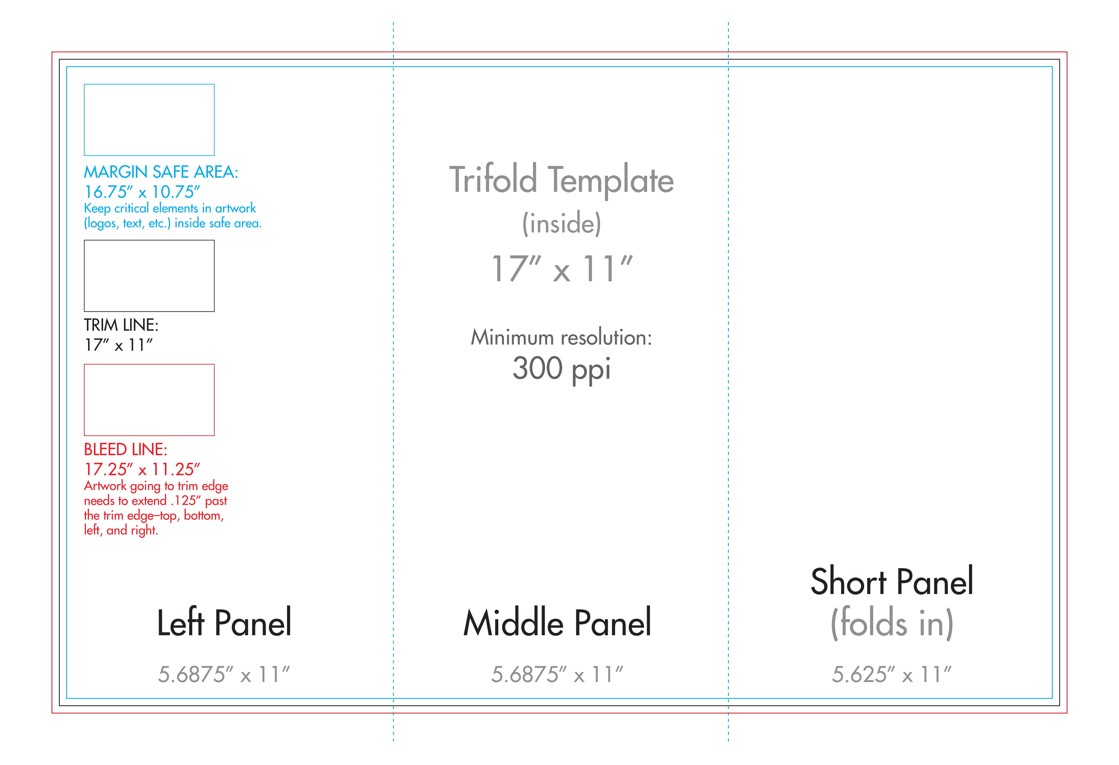 Double Sided Tri Fold Brochure Template