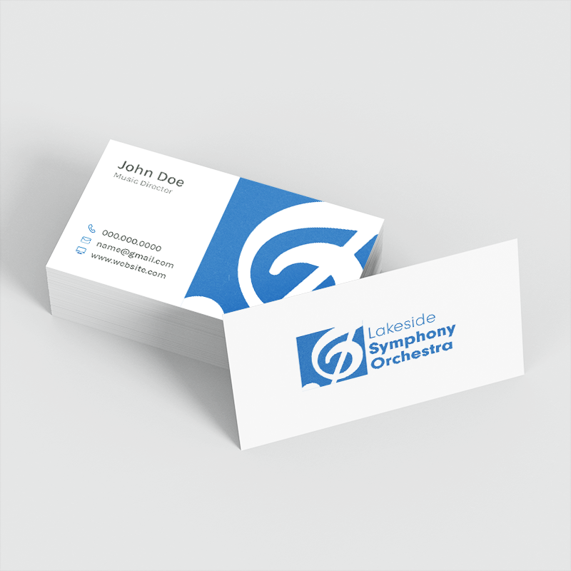 Custom business card printing example