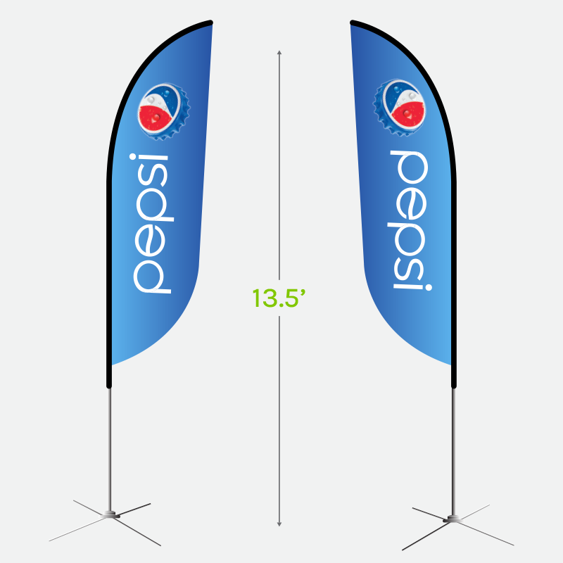 Pepsi Custom Printed Feather Flags