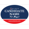 Political Sticker 12 - 3" x 2" Oval