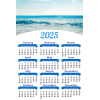 2025 12" x 18" Poster Calendar - Blank Template