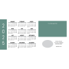 Postcard Calendar 4" x 9" Blank Template - 2025